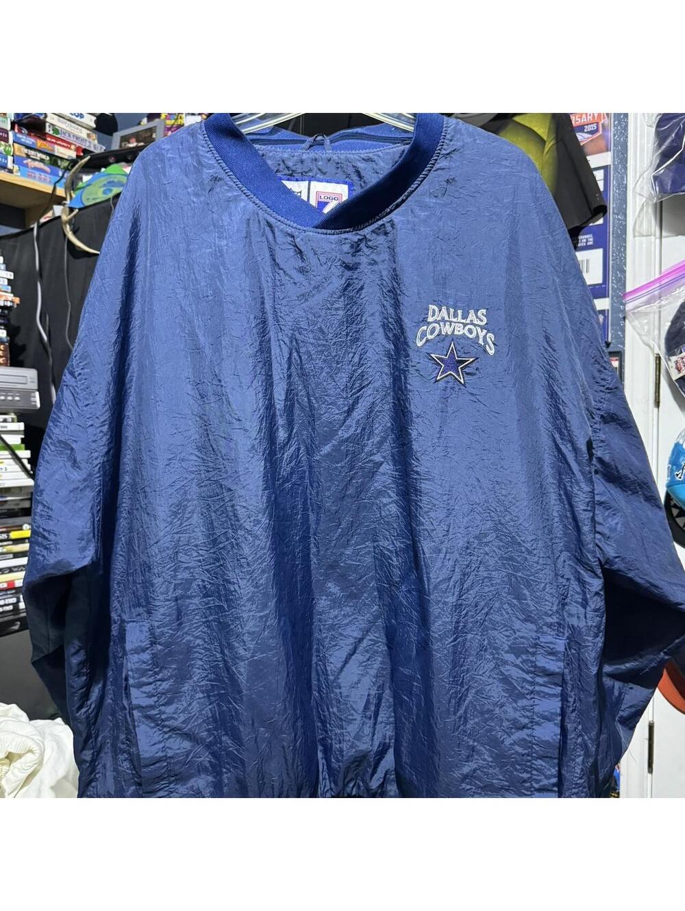 Vintage Dallas Cowboys Logo 7 Game Day Pullover Windbreaker